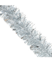 Мишура 200х10см, ПЭТ, серебро, 26-334