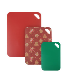 Набор досок разделочных гибких 3шт "Новогодний" 38х29см, 33,5х24см, 29х19см, пластик