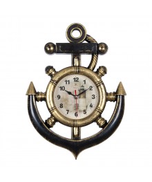 Часы настенные СН 3827 - 002 в форме якоря 27,5х38 см черный с золотом "Маяк" (10)