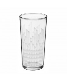 Стакан стеклянный "Асимметрия" высокий  230млкерамики в Новосибирске оптом большой ассортимент. Посуда фарфоровая в Новосибирскедля кухни оптом.