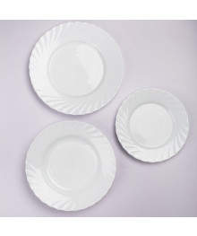 Набор столовой посуды 1/18 PO-18SD-WHITE (18 предметов опаловое стекло, 6 обед, 6 суповых, 6десерт)