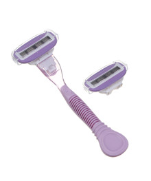 Станок д/бритья PROWAY женский (5 лезвий) + 2 сменных кассеты, пластик