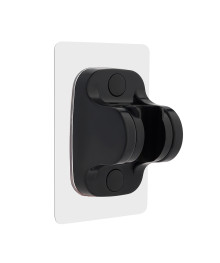 Держатель для лейки душа настенный самоклеящийся, черный