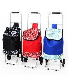 Тележка с сумкой грузоподъемность до 20кг,34х26х86см, колесо d15см, полиэстер, металл, 3 диз.ом. Портфели оптом в Новосибирске. Большой каталог портфелей оптом с доставкой по Дальнему Востоку.