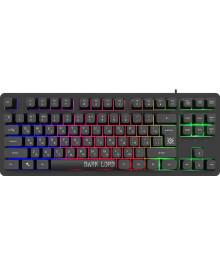 Клавиатура DEFENDER Dark Lord GK-580 RU, игровая проводн,радуж черн 87кн радужн 1,5м