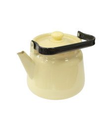 Чайник Стальэмаль 3,5л сфер. палевый, с  пластм. кнопкой С2716.3П (4/уп)