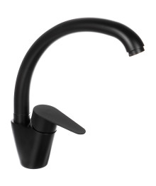 Смеситель СоюзКран для кухни SS01-С233 поворотный излив керам. картридж 35мм, нерж.сталь, черный