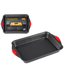 Форма для выпечки с силиконовыми ручками COTTURA прямоугольная, размер: 45,5*29,5*5 см