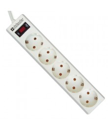 сет/фильтр DEFENDER ES 5 метров (5 розеток) белый