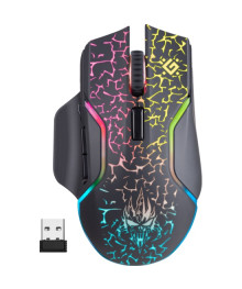 Мышь Defender беспр игр.Oneshot GM-067 черный Led,7D,300 mAh,3200 dpi