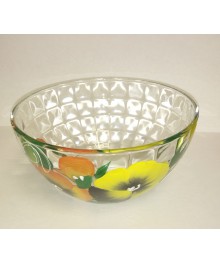 Салатник 366м/70 Н80 D135 цветы росписьДекоративное стекло оптом с доставкой по РФ. Большой каталог декорративных стекл оптом
