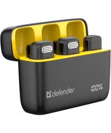 микрофон Defender Talky-139 wrls, петличный черный кейс в уп2шт