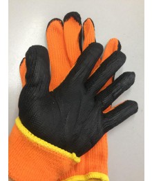 Перчатки утепленные "ЦИТРОН-ЗИМА", облитые латексом, оранжевыеой каталог перчаток оптом со склада в Новосибриске. Перчатки оптом с доставкой по Дальнему Востоку.
