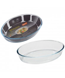 Форма для выпечки Mallony CRISTALLINO, 2,4 л из боросиликатного стекла, овальной формы, без  ручекФормы для выпечки оптом с доставкой. Купить формы для выпечки оптом с доставкой.