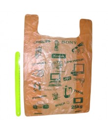 Пакет  майка ПНД 30*55 Электрон 20кг ЖЁЛТ(50/2000 в упак) 4414ке. Контейнеры оптом с доставкой по Дальнему Востоку. Большой каталог коробок оптом по низкой цене.