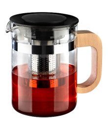 Чайник заварочный  Mallony La Caffetteria, 800 мл, с деревянной ручкой/фильтр из полипропилена