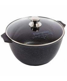 Мечта Кастрюля литая 5л АП Гранит Star со стекл крышкой арт 45803 (4) доставкой - Новосибирск, Новокузнецк, Горно-Алтайск. Низкие цены, большой ассортимент посуды оптом