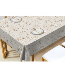 Клеенка GRACE STS752 глянцевая ткань с пвх покрытием, Цветы с жемчугом, 340-360 г/м2  1,4х20м