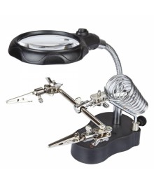 Держатель "Третья рука" с лупой Орбита OT-INL03 (MG16126A)склада в Новосибирске. Припои оптом с доставкой по Дальнему Востоку. Большой каталог припоев оптом.