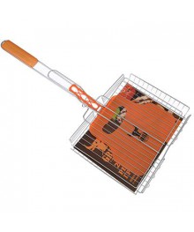 Решетка - гриль GRILLBOOM хром., 62х(30х24х4)см, + веер 22х32см, 20шт/упМангал оптом со склада в Новосибирске. Большой каталог посуды для пикника оптом по низкой цене