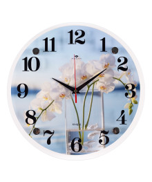 Часы настенные СН 3030 - 042 Орхидея в воде круглые (30х30) (10/уп)