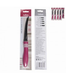 Нож кухон. MULTICOLOR дл.125/235мм для томатов арт.10104 оптом. Набор кухонных ножей в Новосибирске оптом. Кухонные ножи в Новосибирске большой ассортимент