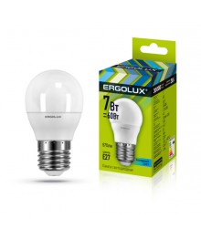 Эл. лампа светодиодная Ergolux LED-G45-10W-E27-4K (Шар 10Вт E27 4500K 220-240В, аналог Вт)нецк, Ленинск-Кузнецк, Барнаул, Горно-Алтайск, Бийск и др. Большой каталог светодиодных ламп оптом.