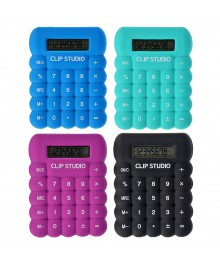 Калькулятор CLIP STUDIO 8-разр. с мягким силиконовым корп, 7,4х9,7см, 4 цвм. Калькуляторы оптом со склада в Новосибирске. Большой каталог калькуляторов оптом по низкой цене.