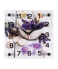 Часы настенные СН 2525 - 059 Цветы Лаванды квадратные (25x25) (10)