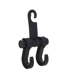 Вешалка-крючок на подголовник, два крючка, чёрный, 769045, РОКОТ