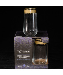 Стакан набор для коктейля с узором "Ампир" 6шт (526655)