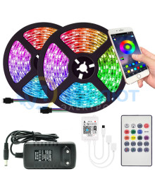 Лента светодиодная Огонек OG-LDL50 набор RGB 2*10м (5050, IP20, блок, пульт, Wi-Fi)