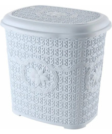 Корзина для хранения ASUDE 260х210х248мм универсальн 8л белая ASD039-W с крышк (24/1) (Турция)