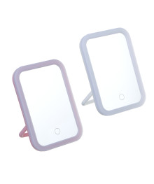 Зеркало настольное Аженто с LED подсветкой, полипропилен, стекло, 19,5х14,3см, 2 цвета