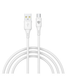 Кабель USB - TYPE C  BY Twist, 36Вт, 1 м, 3A, гибкий силикон, белый