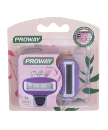 Кассеты сменные для бритвенного станка PROWAY (5 лезвий), жен, 2 шт, пластик