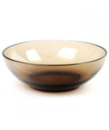 Салатник стеклянный 20 см  BASILICO дымка 62065-01 (6/уп)керамики в Новосибирске оптом большой ассортимент. Посуда фарфоровая в Новосибирскедля кухни оптом.