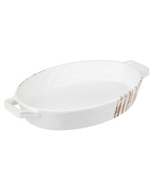 Форма для запекания и сервировки овал.с ручками, керамика, 31х20,5х5см, 1,1л, белая