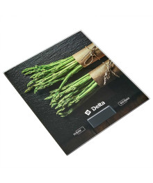 Весы кухонные DELTA KCE-64 "Спаржа" : 5 кг, стекло (12)