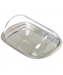 Масленка металлическая с акриловой крышкой, 16x5,5x12смы для кухни по оптовым ценам. Купить аксессуары для кухни в Новосибирске. Аксессуары для кухни опт.