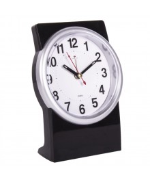 Часы будильник  B11-001 (7х7 см) черный "Классика" (10)