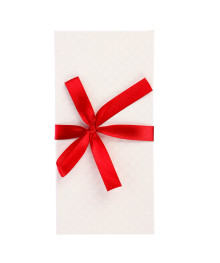 Конверт ДЛЯ ДЕНЕГ с бантом, 172х83х16мм, белый-бордовый