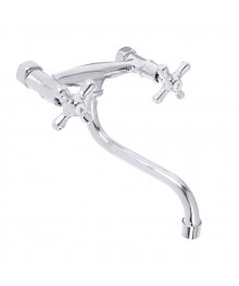 Смеситель СоюзКран для кухни пристенный SK2014.3,керам. Кран-букса 1/2, шпилька, цинк