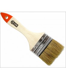 Кисть малярная плоская "Любитель" нат. щетина 2,5" (63мм) дер.ручка ONбот оптом - кисти валики оптом, шпатели оптом по низким ценам в Новосибирске с доставкой в регионы.