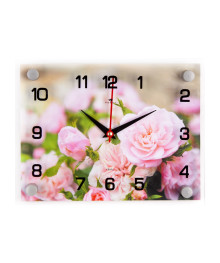 Часы настенные СН 2026 - 030 Розы прямоуг (20х26) (10)