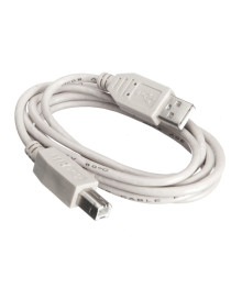 Кабель USB A (штекер) - USB В (штекер) 1,5м, серый тип 1.1, блист для принтера/сканера, Нетко 03374