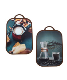 Доска разделочная "Кофе", 37x25х1,2см, полипропилен, 2 дизайна