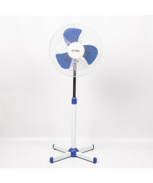 Вентилятор Maxtronic MAX-1615-5 (4) Бело-синий (напольный, упр на моторе, 38Вт, 16", 3ск, 4шт/кор)