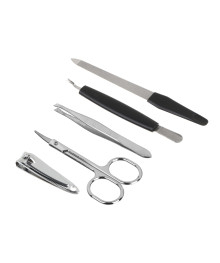 Маникюрный набор 5 пр. (пилка металлическая, ножницы, пинцет, триммер, книпсер), арт.10-14