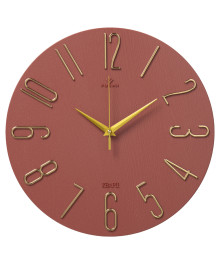 Часы настенные СН 3010 - 008 d=30см, корпус розовый+золото "Классика" (10)